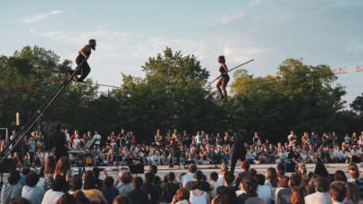 Spectacle de funambules Soka Tira Osoa © Pierre Planchenault